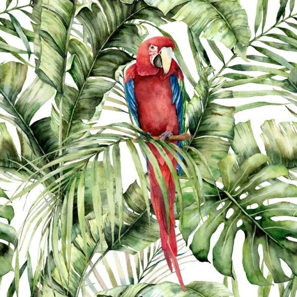 Fototapeta Papuga w Liściach