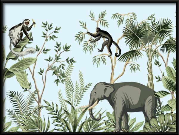 Plakat Tropikalny Krajobraz Botaniczny