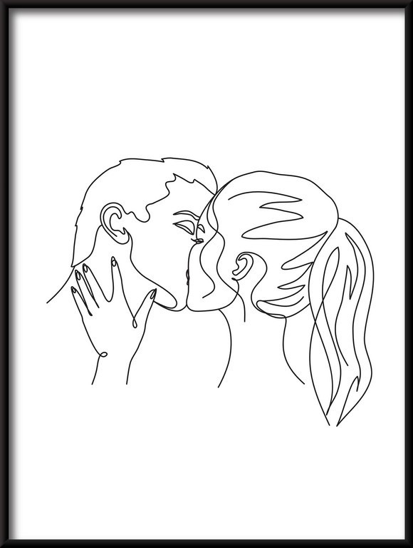 Plakat Pocałunek Zakochanych