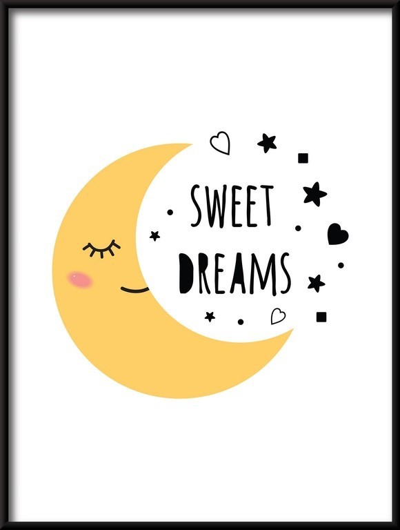 Plakat Księżyc-Słodkich Snów
