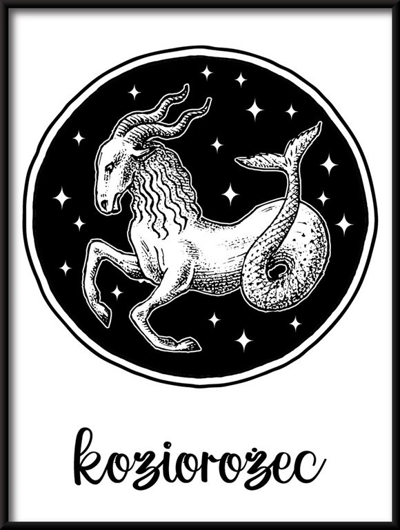 Plakat Znak Zodiaku-Koziorożec