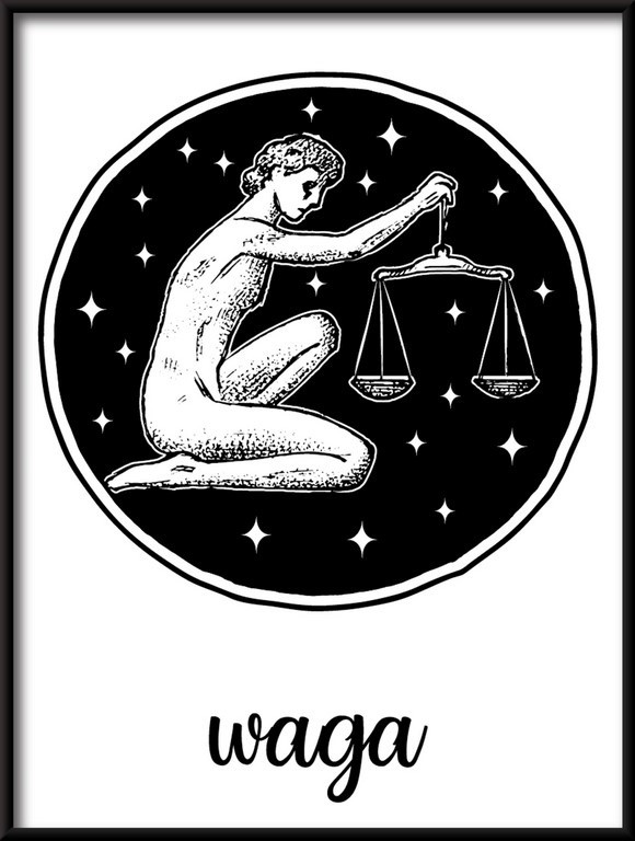 Plakat Znaki Zodiaku-Waga