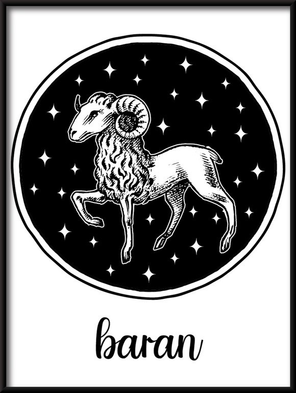 Plakat Znaki Zodiaku-Baran
