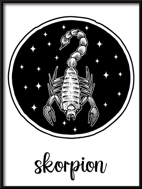 Plakat Znak Zodiaku-Skorpion