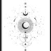 Plakat Geometryczny Fazy Księżyca 1
