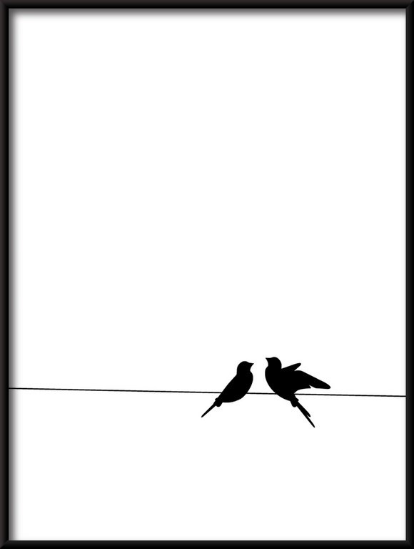 Plakat Sylwetki Ptaków