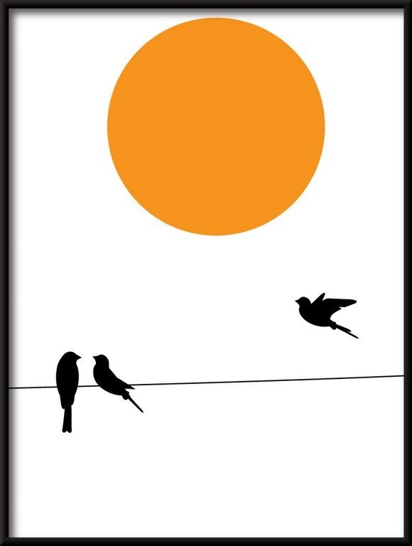 Plakat Sylwetki Ptaków