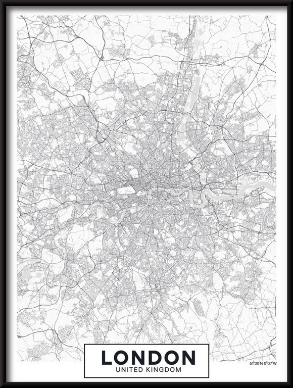 Plakat Mapa Londynu