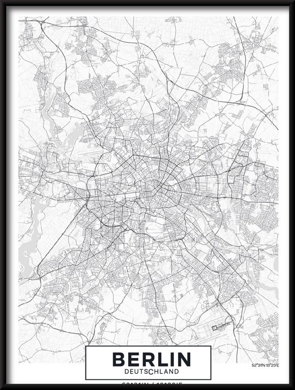 Plakat Mapa Berlina