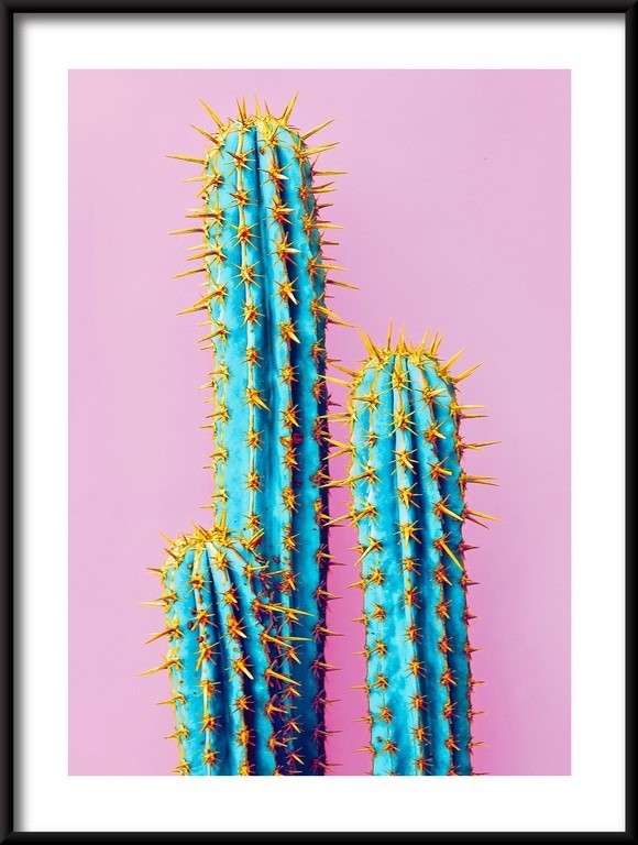 Plakat Neonowe Kaktusy