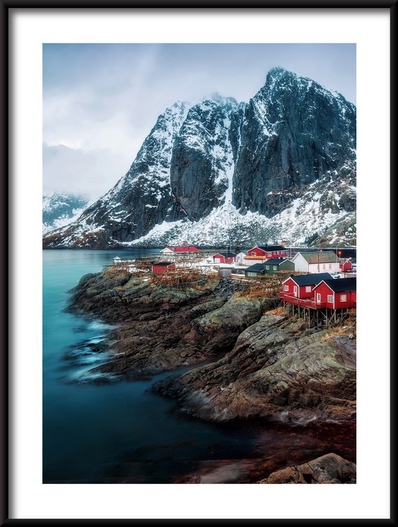 Plakat Czerwone Domy w Norwegii
