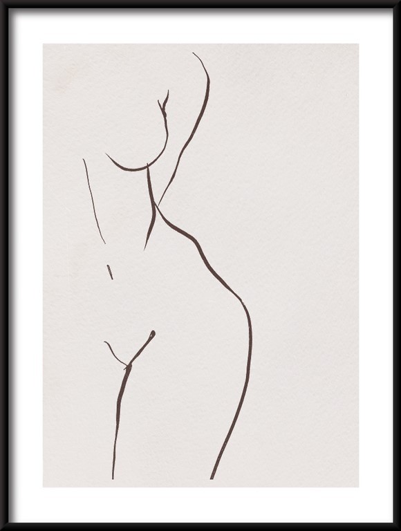 Plakat Liniowy Kobiece Ciało