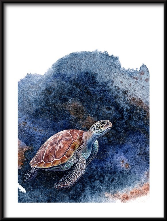Plakat Żółw w Oceanie