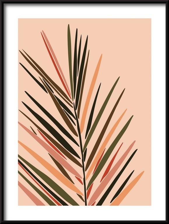Plakat Graficzny Liść Palmy
