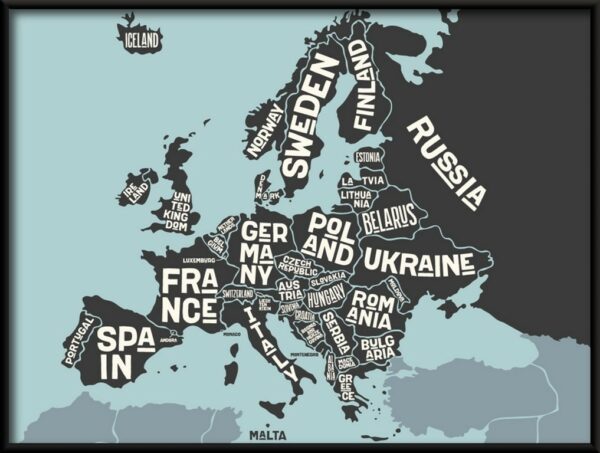Plakat Mapa Europy