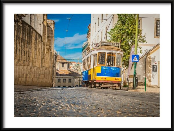 Plakat Żółty Tramwaj 28, Lizbona