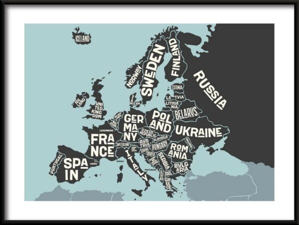 Plakat Mapa Europy