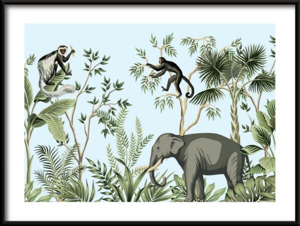 Plakat Tropikalny Krajobraz Botaniczny