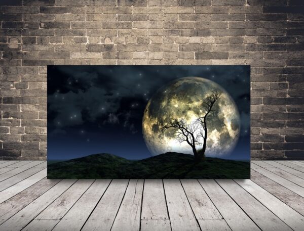 Obraz Drzewo na Tle Księżyca