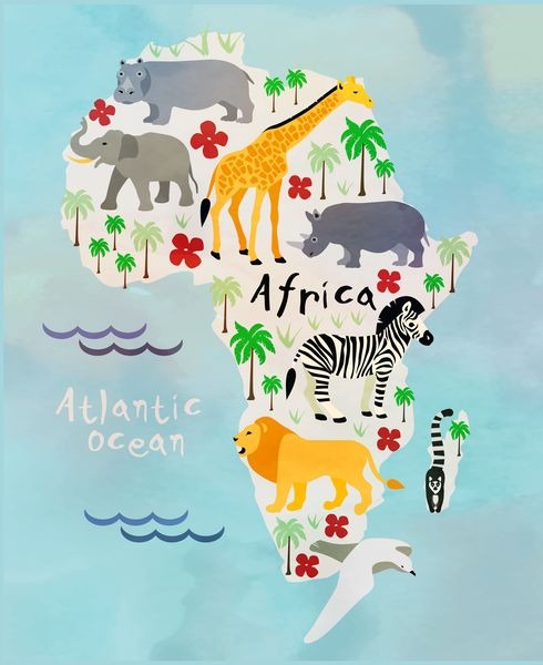 Fototapeta Mapa Afryki