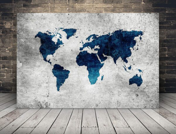 Obraz Niebieska Mapa Świata