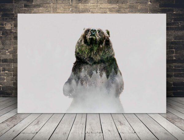 Obraz Niedźwiedź Stojący we Mgle
