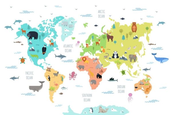 Obraz Mapa Świata Dla Dzieci