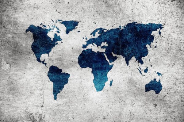 Obraz Niebieska Mapa Świata