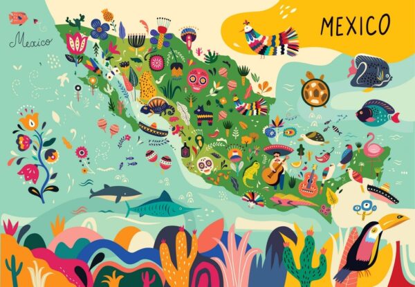 Fototapeta Mapa Meksyku