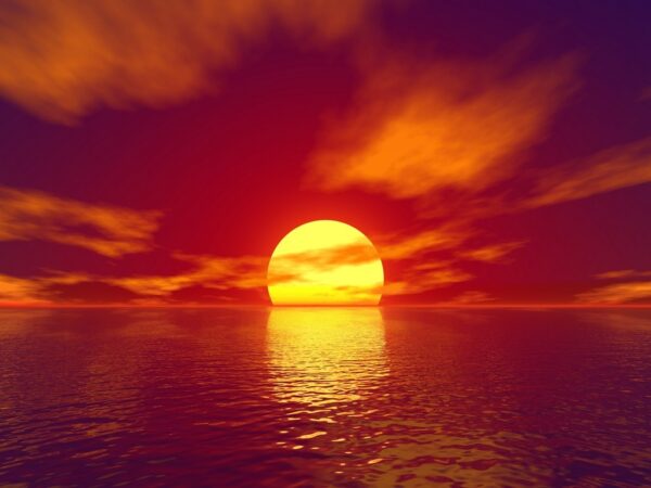 Fototapeta Czerwony Zachód Słońca