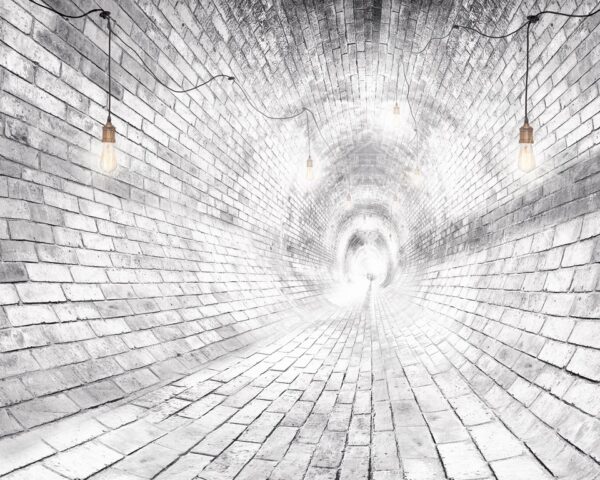 Fototapeta Okrągły Biały Tunel
