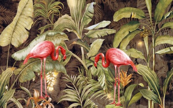 Fototapeta Flamingi i Dżungla