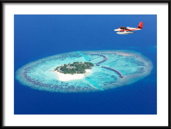 Plakat Samolot Nad Wyspą