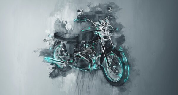 Obraz Motocykl w Szarości
