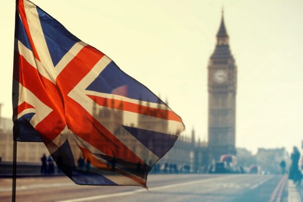 Fototapeta Flaga Anglii i Big Ben