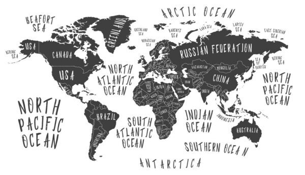 Fototapeta Polityczna Mapa Świata