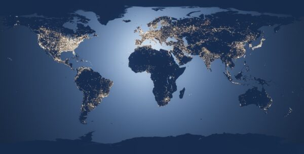Fototapeta Nocna Mapa Świata
