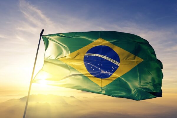 Fototapeta Powiewająca Flaga Brazylii