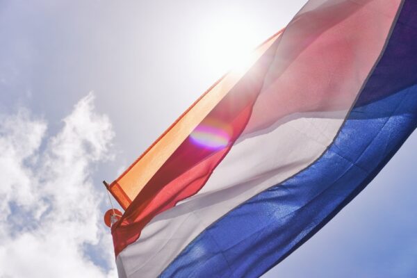 Fototapeta Powiewająca Holenderska Flaga