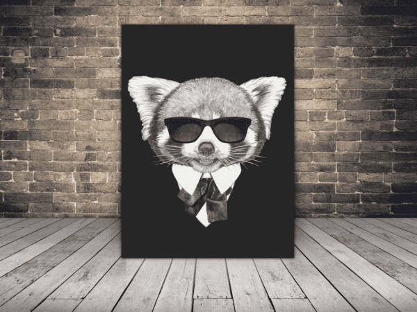 Obraz Panda Czerwona w Okularach