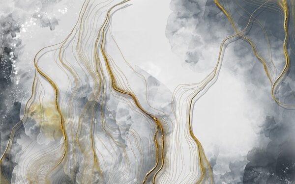 Fototapeta Marmur ze Złotymi Liniami