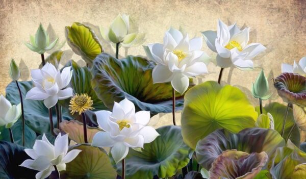 Fototapeta Białe Kwiatu Lotosu