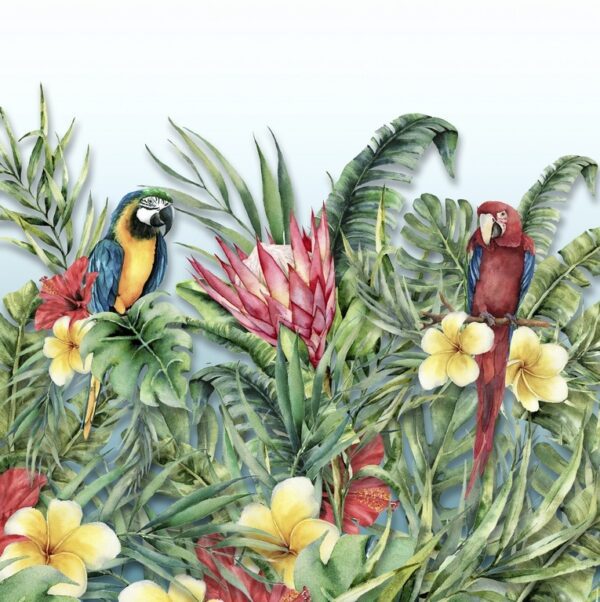 Fototapeta Papugi w Liściach