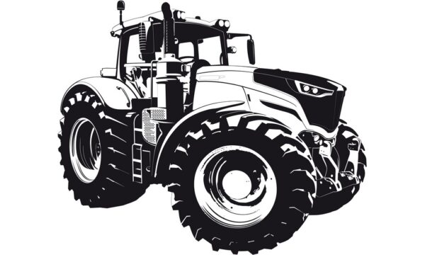 Fototapeta Traktor z Dużymi Kołami