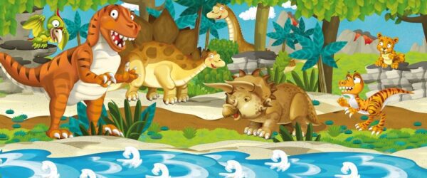 Obraz Dinozaury Nad Rzeką
