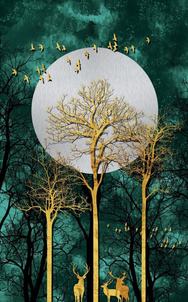 Obraz Księżyc i Drzewa