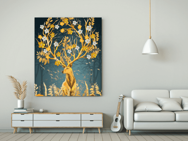 Obraz Jeleń i Kwiaty