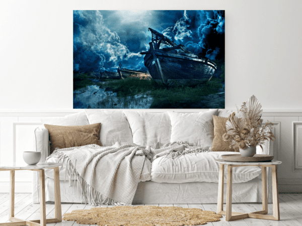 Obraz Łódka i Chmury