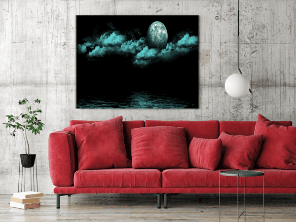 Obraz Księżyc i Niebieskie Chmury