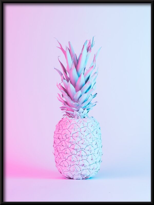 Plakat Neonowy Ananas